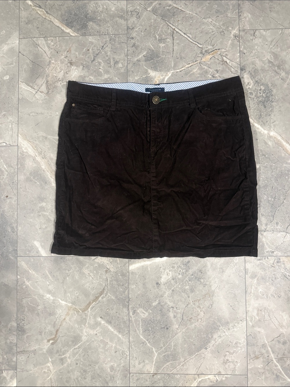 Tommy Hilfiger Black Corduroy Mini Skirt